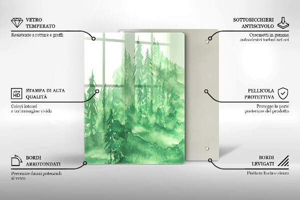 Cutting board Painted forest