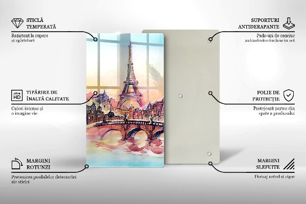 Cutting board Paris landscape Eiffel Tower