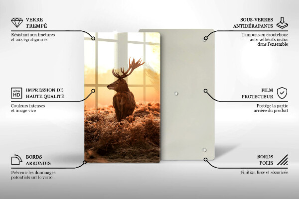 Cutting board Deer in the field