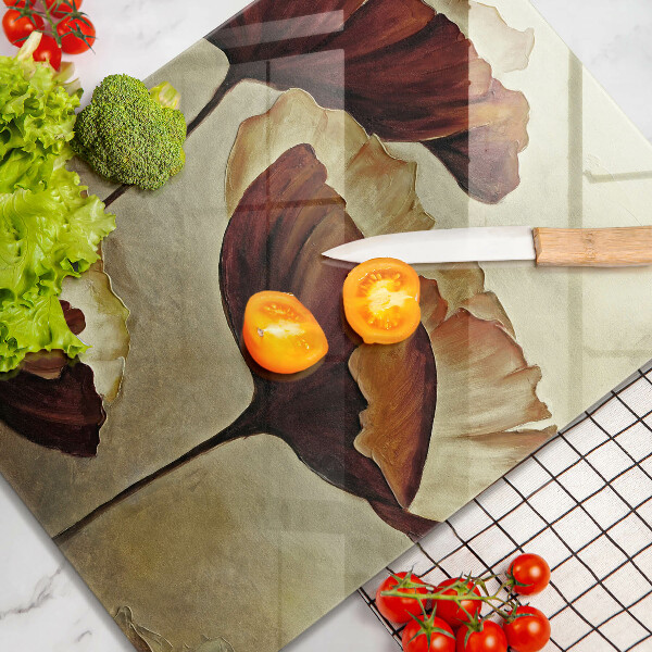 Cutting board Painted boho flowers