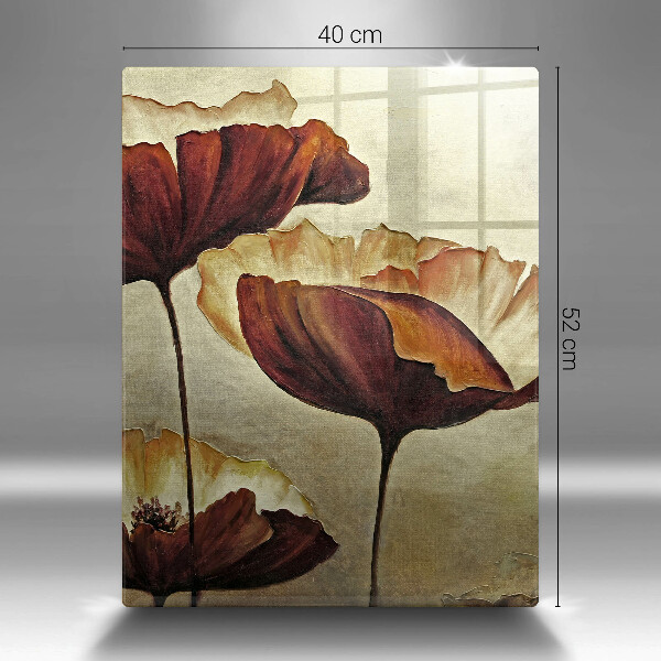 Cutting board Painted boho flowers