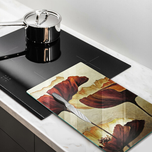 Cutting board Painted boho flowers