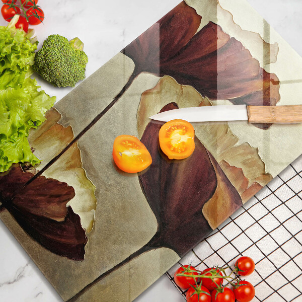 Cutting board Painted boho flowers