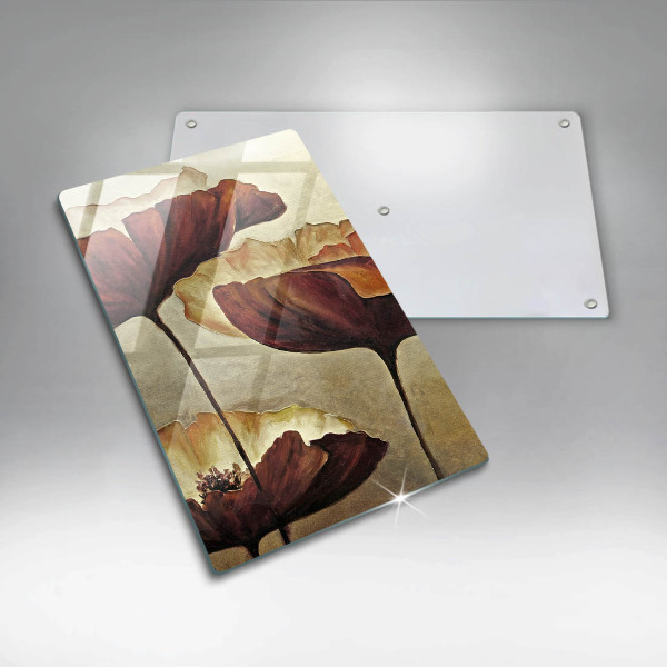 Cutting board Painted boho flowers