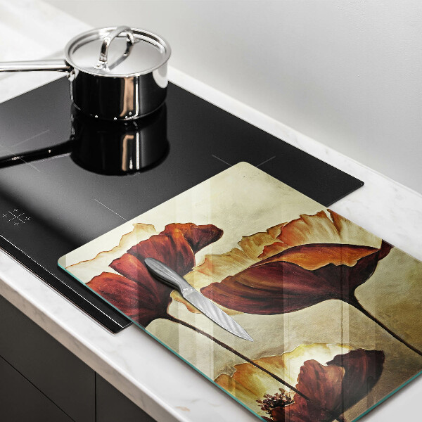 Cutting board Painted boho flowers