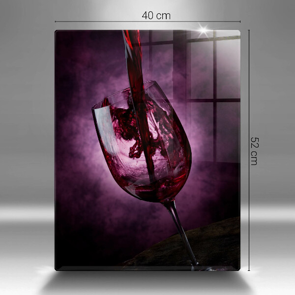 Cutting board A glass of wine