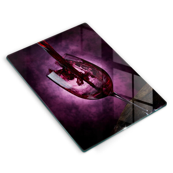 Cutting board A glass of wine