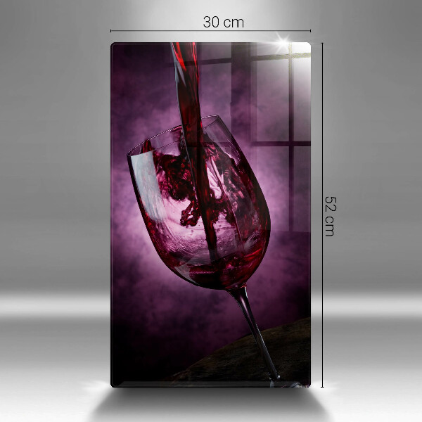 Cutting board A glass of wine