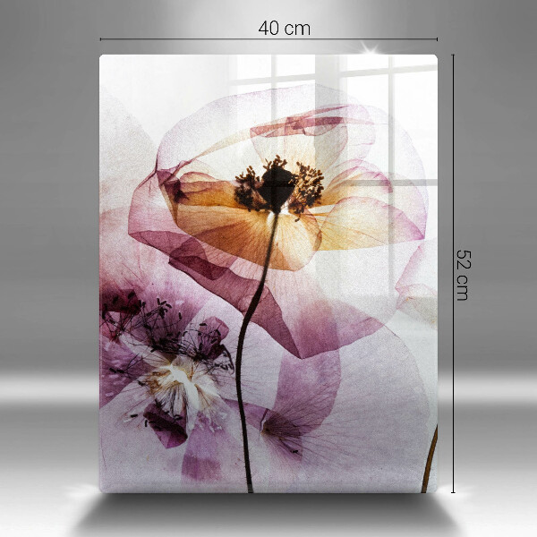 Glass worktop saver Delicate flowers