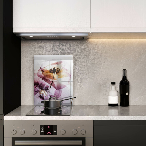 Glass worktop saver Delicate flowers