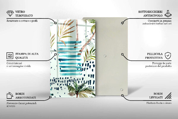 Glass worktop saver Holiday illustrations