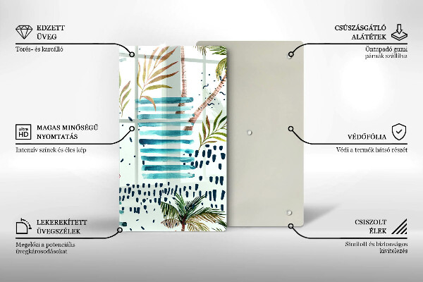 Glass worktop saver Holiday illustrations