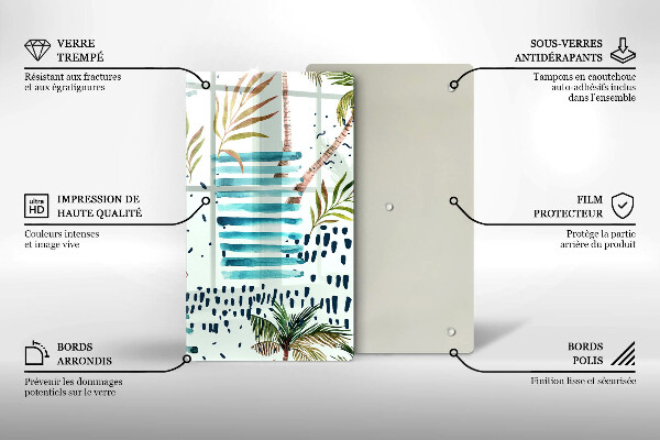 Glass worktop saver Holiday illustrations