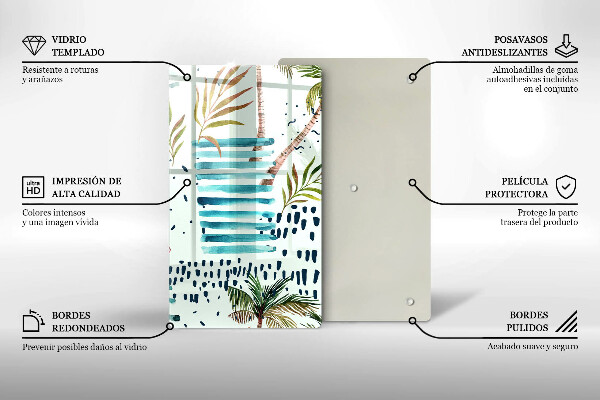 Glass worktop saver Holiday illustrations