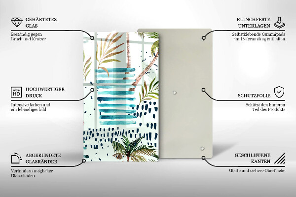 Glass worktop saver Holiday illustrations