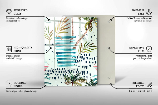 Glass worktop saver Holiday illustrations