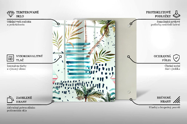 Glass worktop saver Holiday illustrations