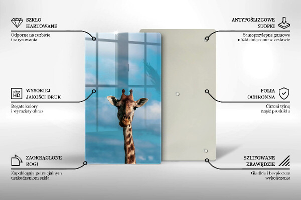 Glass worktop saver Giraffe and heaven