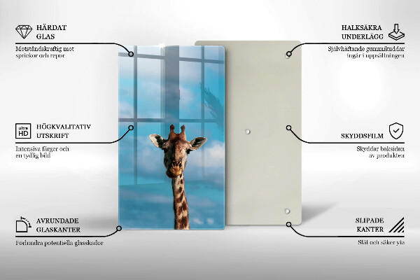 Glass worktop saver Giraffe and heaven
