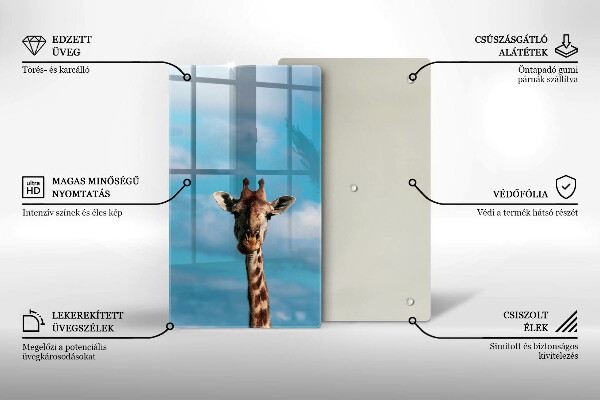 Glass worktop saver Giraffe and heaven