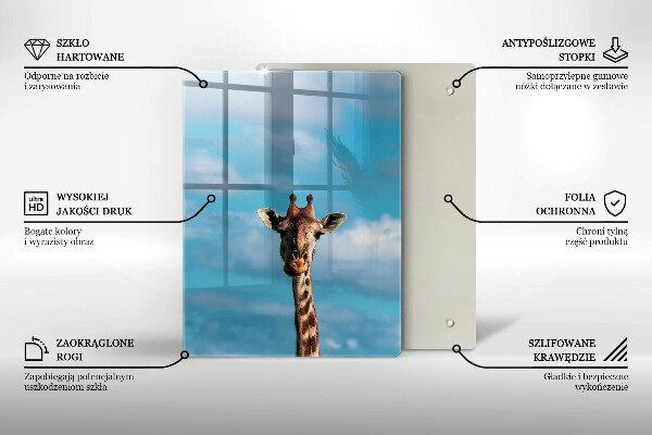Glass worktop saver Giraffe and heaven
