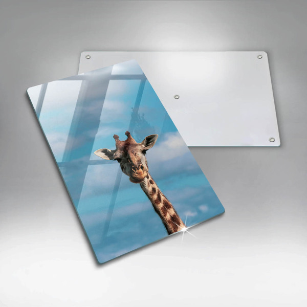 Glass worktop saver Giraffe and heaven
