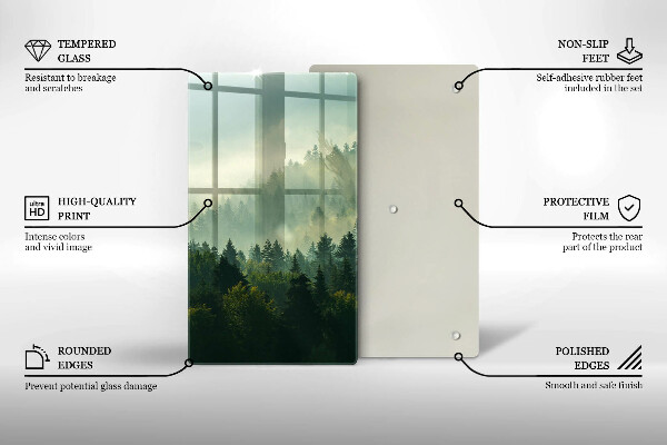 Cutting board Landscape view of the forest