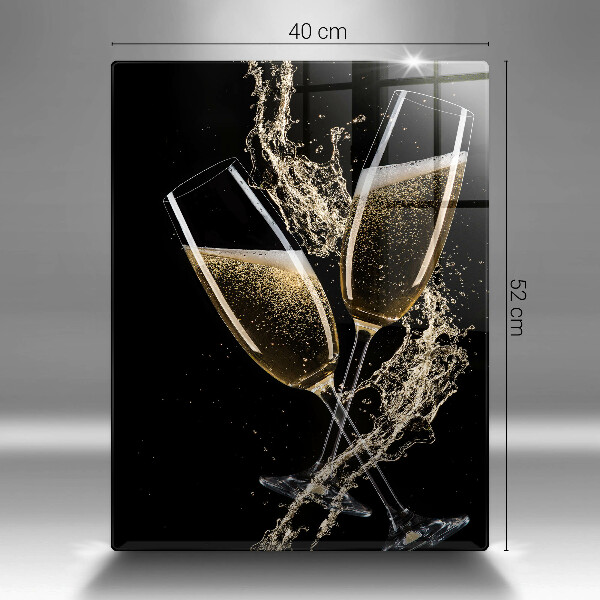 Glass worktop saver Champagne glasses