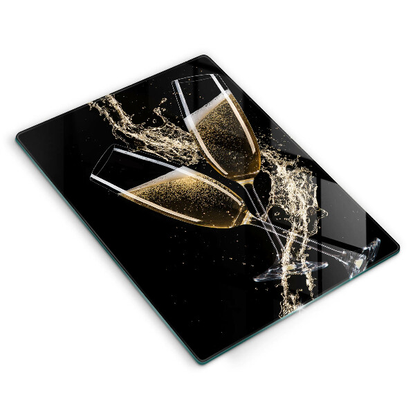 Glass worktop saver Champagne glasses