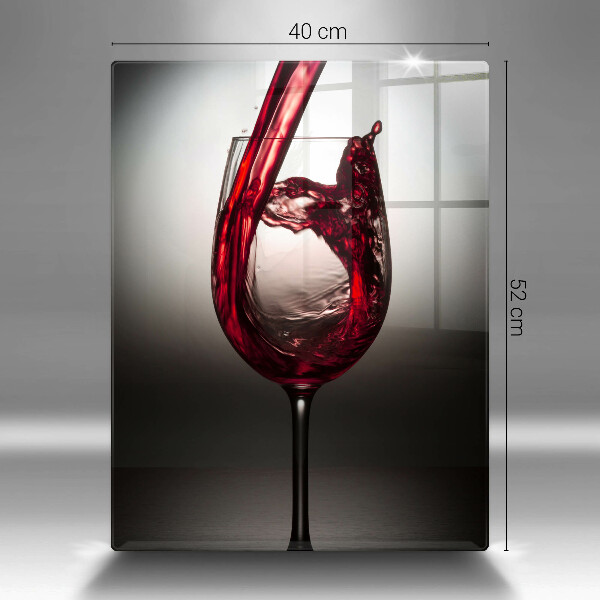 Cutting board Glass and red wine