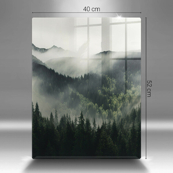Glass worktop saver Land and fog landscape