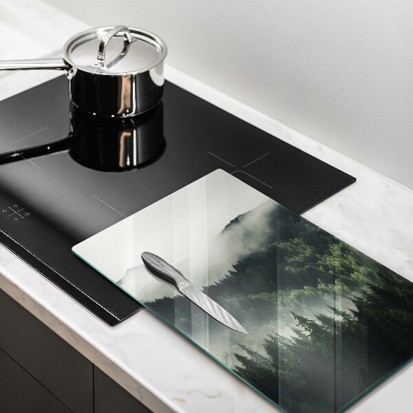 Glass worktop saver Land and fog landscape