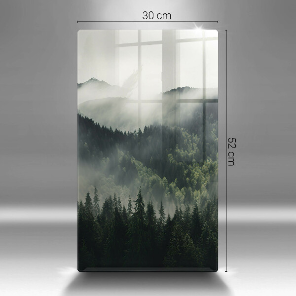 Glass worktop saver Land and fog landscape