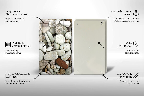 Chopping board Background small stones