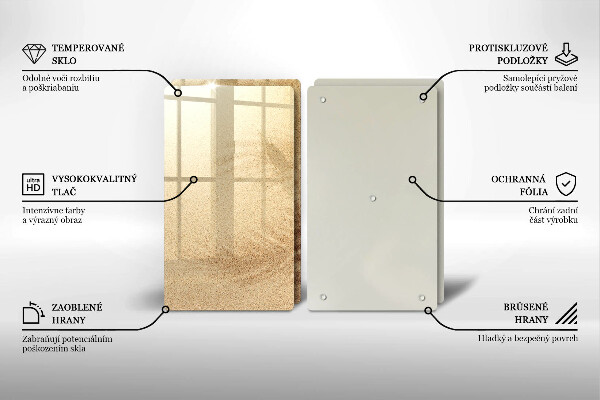 Chopping board Beach sand and holidays