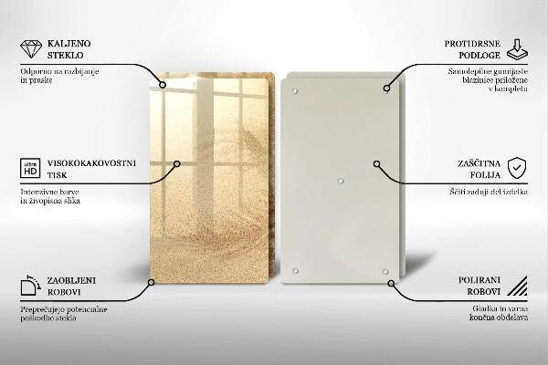 Chopping board Beach sand and holidays