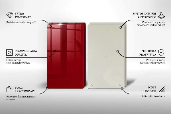 Chopping board Red colour