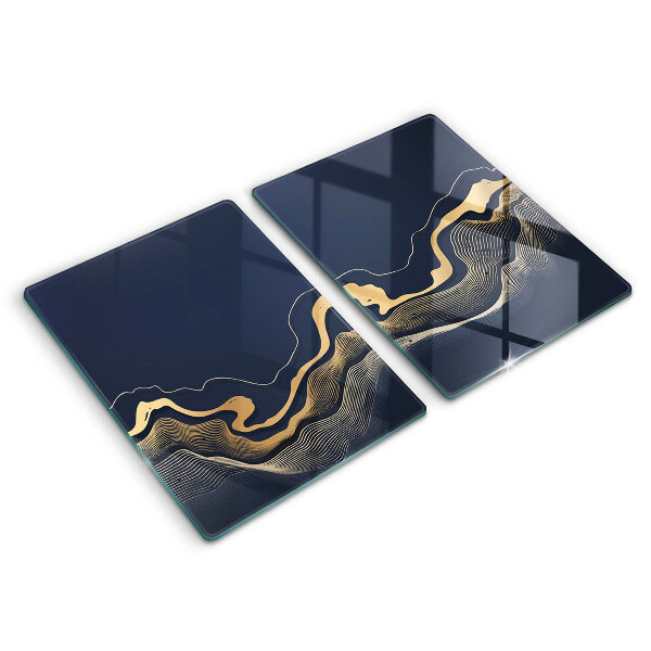 Chopping board Abstraction golden lines