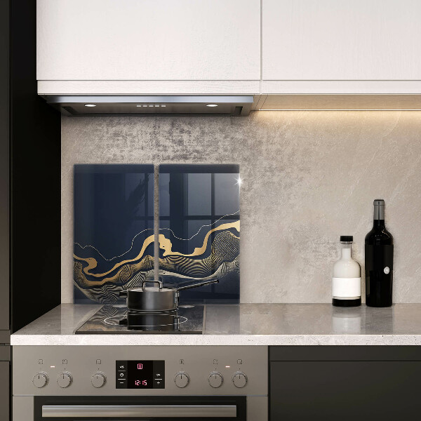 Chopping board Abstraction golden lines