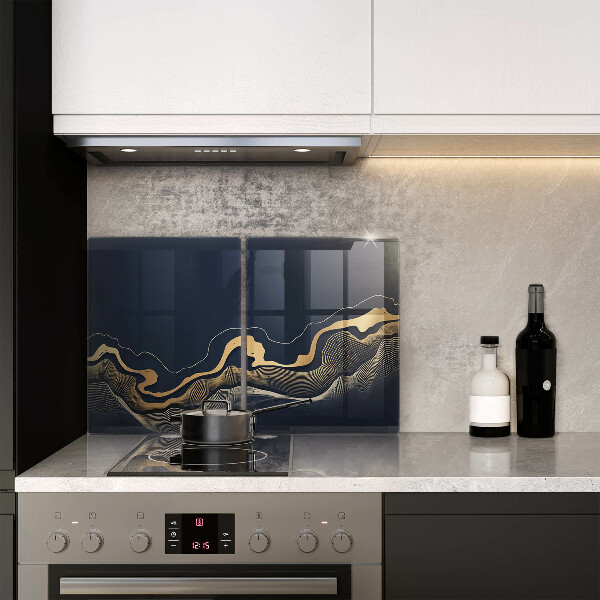 Chopping board Abstraction golden lines