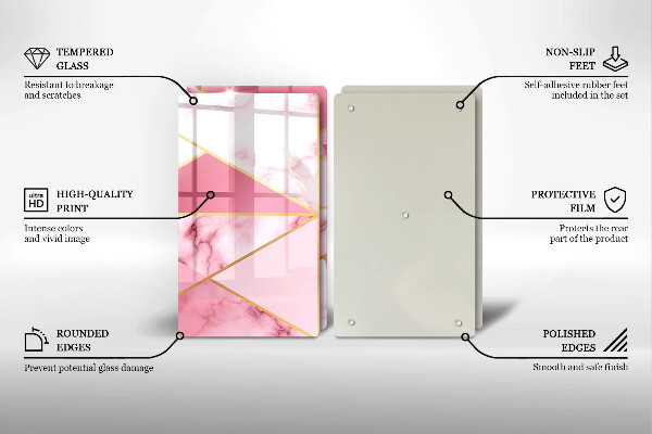 Chopping board Geometric marble