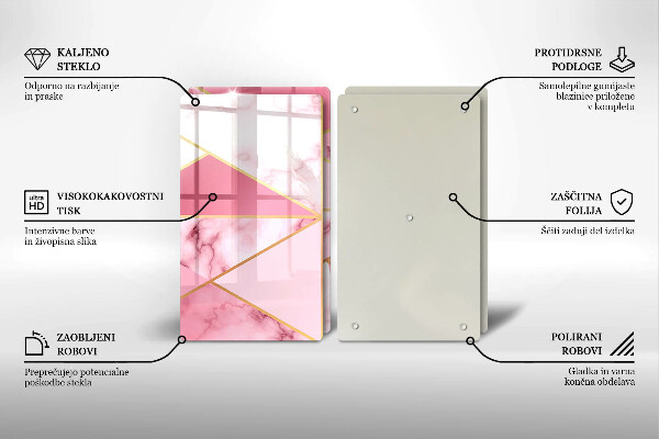 Chopping board Geometric marble