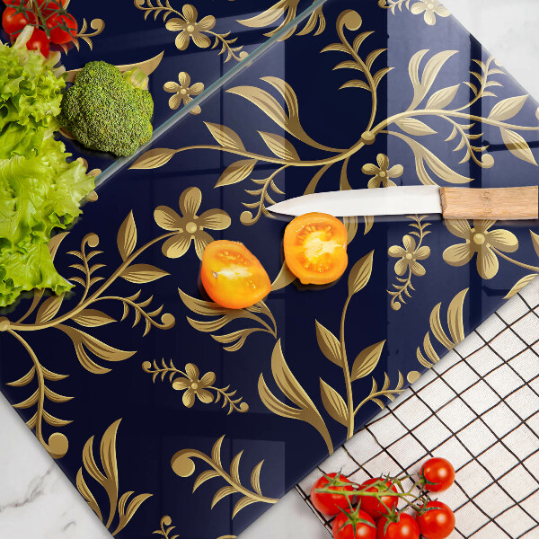 Chopping board The golden motif of flowers