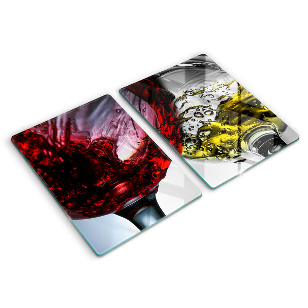 Chopping board Wine glasses