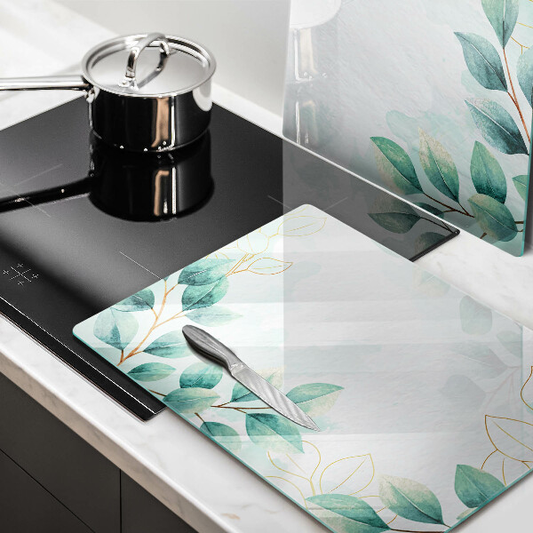 Chopping board Painted leaves