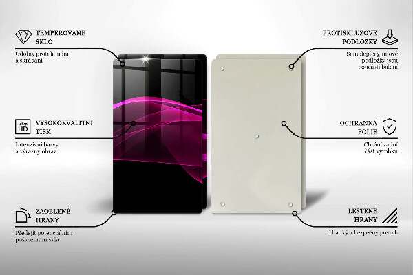 Chopping board Pink abstraction