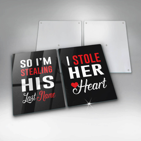 Chopping board Inscription, sentence, pattern