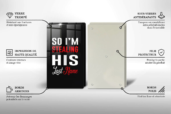 Chopping board Inscription, sentence, pattern