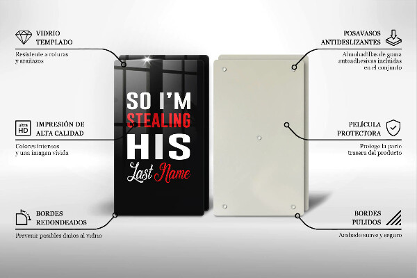 Chopping board Inscription, sentence, pattern