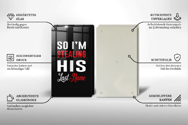 Chopping board Inscription, sentence, pattern